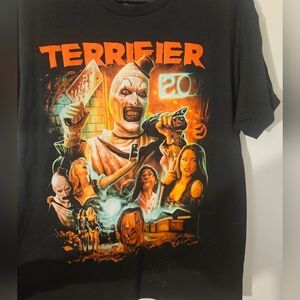 Black Graphic T-Shirt with Horror Design